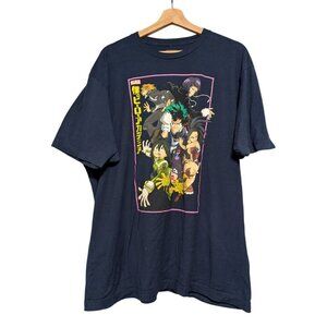 My Hero Academia Size XL Funimation Graphic T-Shirt Anime Cast Cotton Navy Blue
